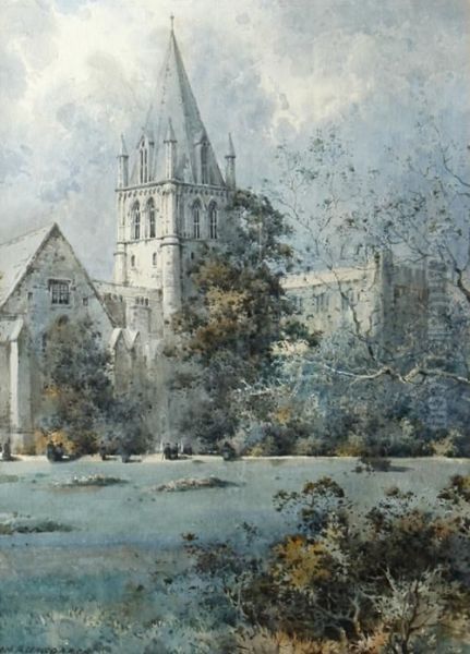 Christchurch College Oil Painting by Noel Harry Leaver