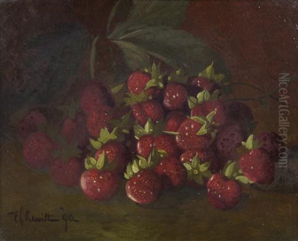 Strawberries Oil Painting by Edward Chalmers Leavitt