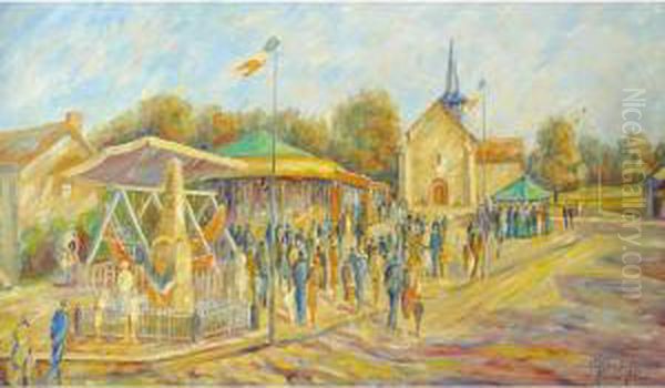  Lafete A Saint Dizier Les Domaines  Oil Painting by Maurice Leblanc