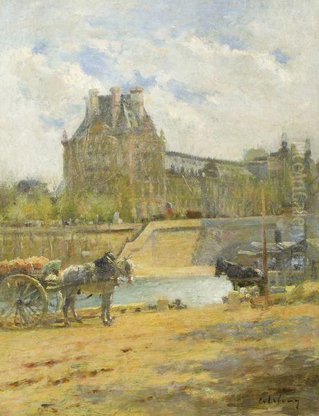 Vue Du Louvre Oil Painting by Albert Lebourg