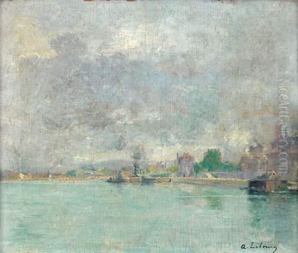 Vue De La Seine Oil Painting by Andre Lebourg