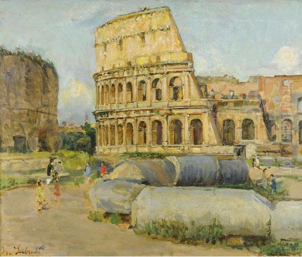 Bambini Al Colosseo Oil Painting by Ise Lebrecht