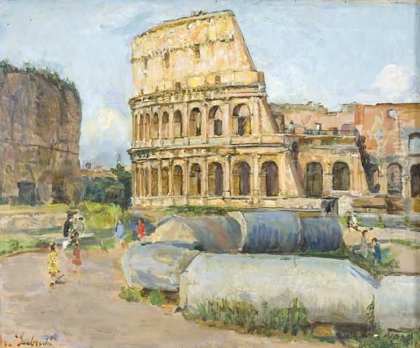 Veduta Del Colosseo Oil Painting by Ise Lebrecht