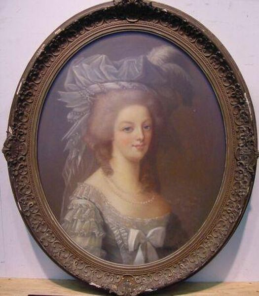 Portrait Of Marie Antoinette Oil Painting by Marie Lebrun