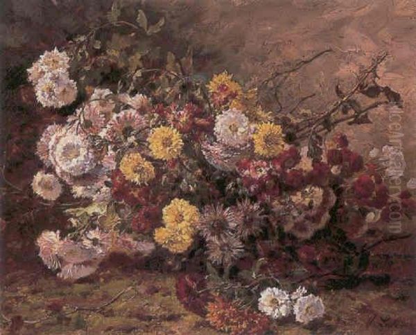 Freshly Picked Flowers Oil Painting by Victor Leclaire