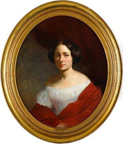 Portrait Of Lydia Sprague Oil Painting by Thomas Leclear