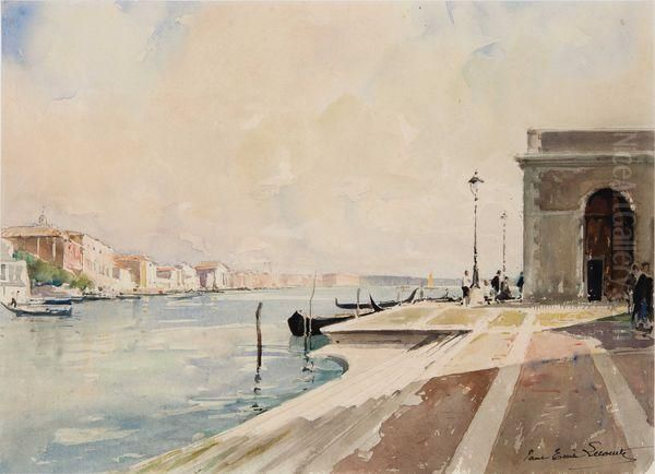 Venise Oil Painting by Paul Emile Lecomte