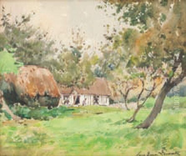 Maison Et Jardin Oil Painting by Paul Emile Lecomte