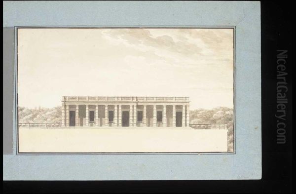 Design For An Orangerie Oil Painting by Claude Nicolas Ledoux