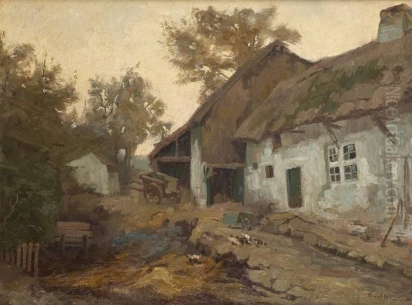 Ferme A Tervuren, Oil Painting by Paul Leduc