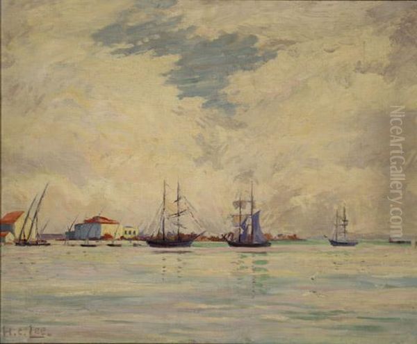 View Of The Bay Of Turin Oil Painting by Henry Ch. Lee