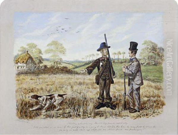 Shooting Extraordinary Oil Painting by John Leech