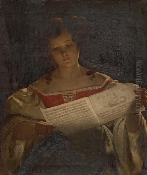 Euphemia (the Musician) Oil Painting by Charles Lees