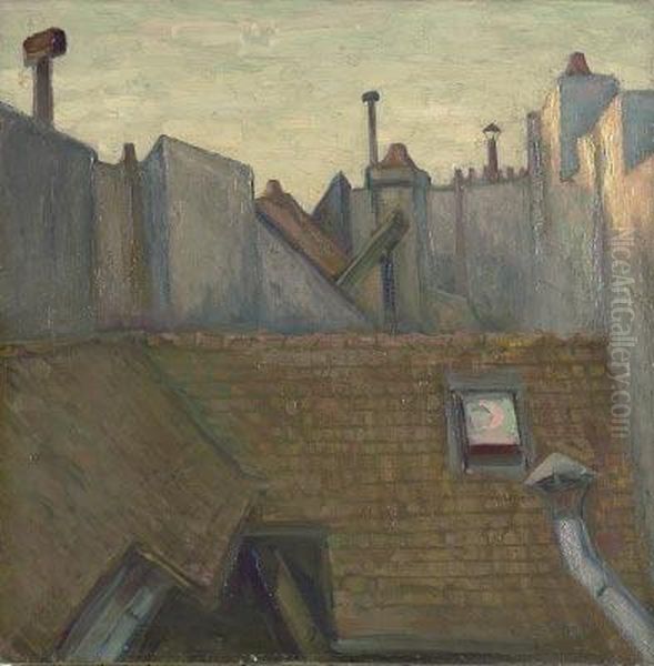 Vue Du Dragon - Paris - 1898 Oil Painting by Wilhelm Lefebre