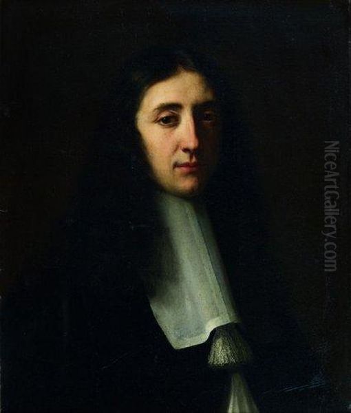 Portrait De Monsieur Delaporte Oil Painting by Claude Lefebvre