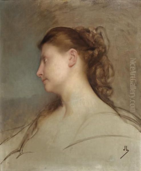 Portrait De Femme Oil Painting by Jules Joseph Lefebvre