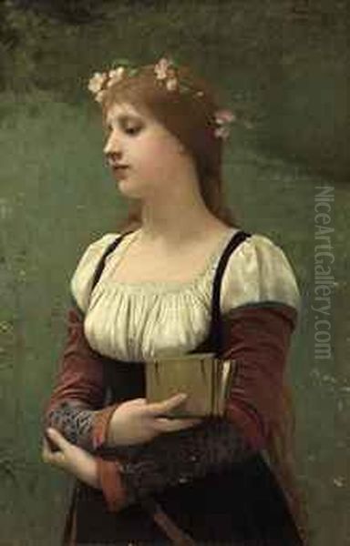 A Pensive Moment Oil Painting by Jules Joseph Lefebvre