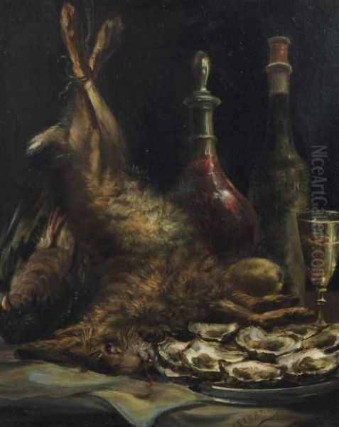 Nature Morte Au Gibier Et Huitres Oil Painting by Lefort