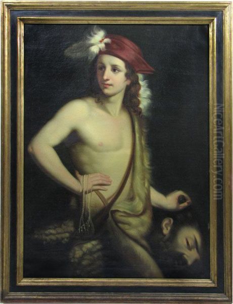 David And The Slain Goliath Oil Painting by Giovanni Lega