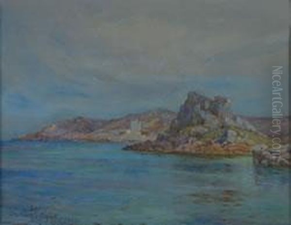 Cromwell's Castle Isle Of Seilly Oil Painting by Arthur Legge