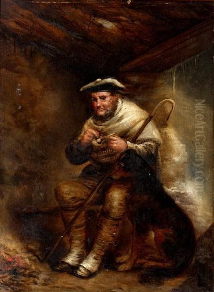 The Shepherd's Bothy Oil Painting by Alexander Leggett