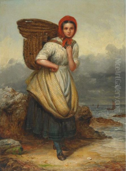 Fishergirl Oil Painting by Alexander Leggett