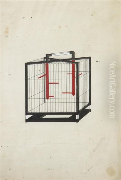 Cage A Oiseaux Oil Painting by Pierre Legrain