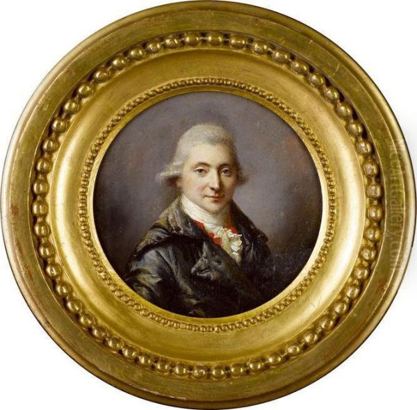 Gegenstucke: Portraits Zweier Herrn Oil Painting by Pierre Nicolas Legrand