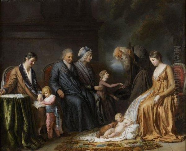 L'ecole De La Charite Oil Painting by Pierre Nicolas Legrand