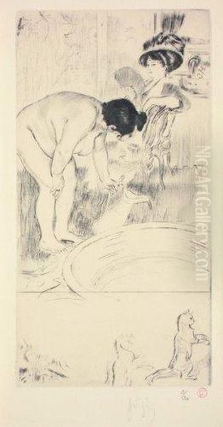  Le Tub  Oil Painting by Louis Legrand