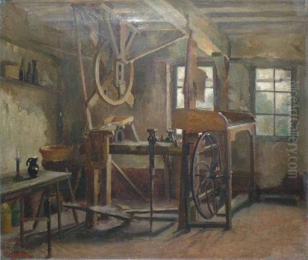 Coin D'atelier D'artisan Oil Painting by Paul Emmanuel Legrand