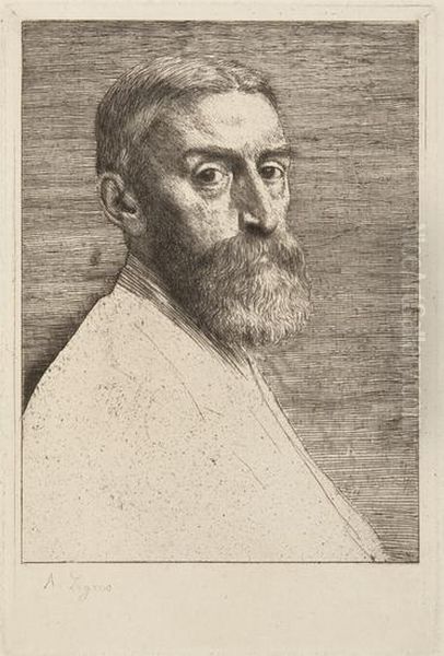 Portrait Of Sir Edward John Poynter Oil Painting by Alphonse Legros