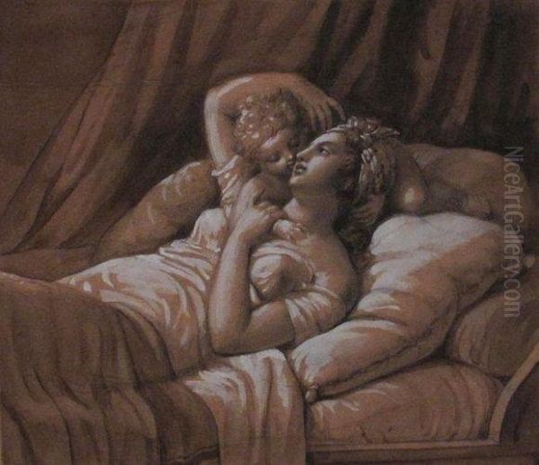 L'amour Maternel Oil Painting by Etienne-Charles Leguay