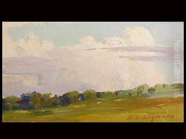 Ludwig, Paysage Valaisan Oil Painting by Wilhelm Ludwig Lehmann