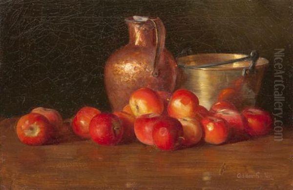 Still Life With Apples And Pitcher Oil Painting by Adam Lehr