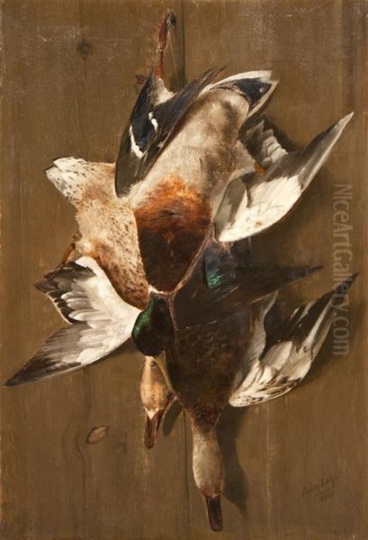 Still Life With Ducks Oil Painting by Adam Lehr