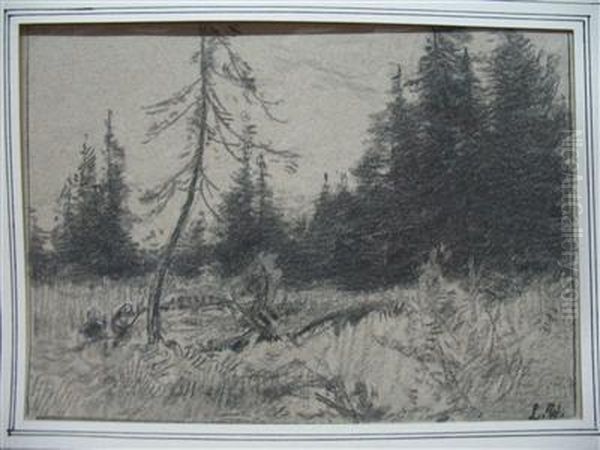 Waldlichtung Oil Painting by Wilhelm Leibl