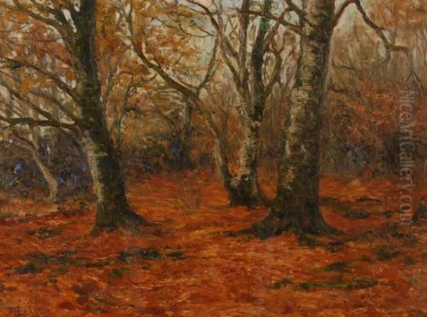 New Forest, November Oil Painting by Rose J. Leigh