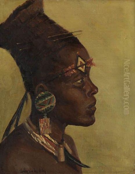 Profile Portrait Of An African Woman by Kathryn Woodman Leighton