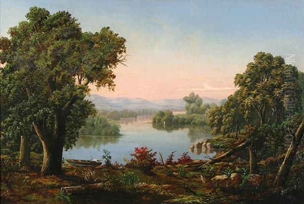 Lake Canandaigua, Upper New York State Oil Painting by Albert Leighton Rawson