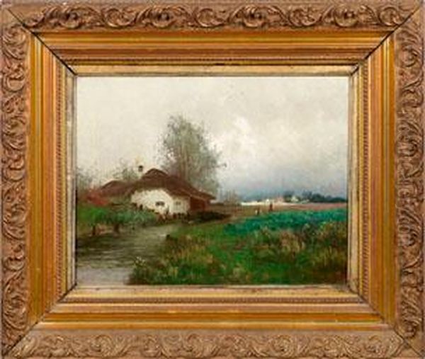 Schleswig-holsteinische Landschaft Oil Painting by Karl Leipold