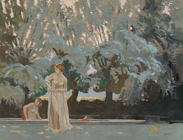 Bathers Oil Painting by Frederick William Leist