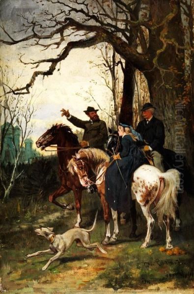 Am Waldessaum Oil Painting by Jacobus Leisten