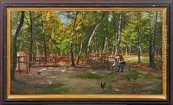 Sommeridylle In Einemgrunewalder Biergarten Oil Painting by Walter Leistikow