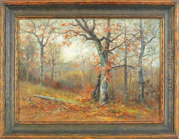 Wooded Landscape Oil Painting by Mary B. Leisz