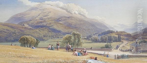 A Rest In The Fields Oil Painting by William Leighton Leitch