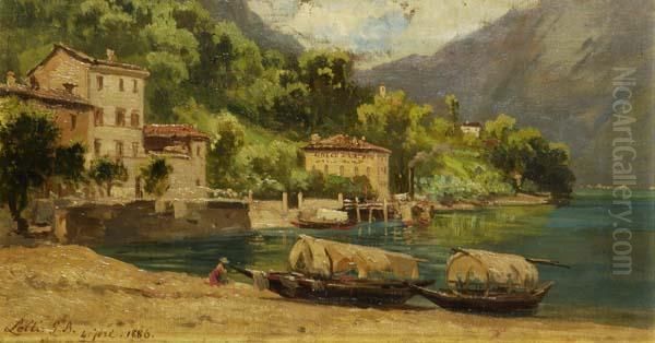 Osteno Oil Painting by Giovan Battista Lelli