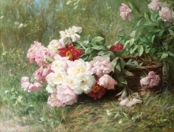 Fleurs Fraichement Cueillies Oil Painting by Louis Marie Lemaire