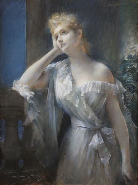 Reverie Du Soir Oil Painting by Madeleine Jeanne Lemaire