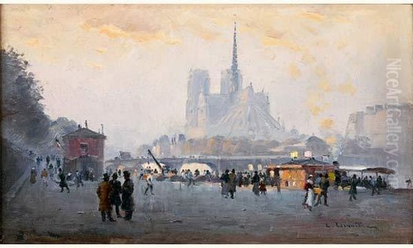 Notre-dame Oil Painting by Lemaitre Leon Jules